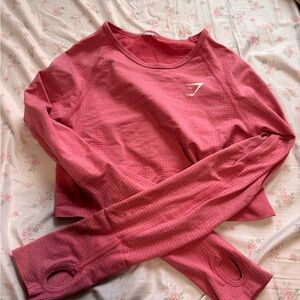 Pink gymshark long sleeve